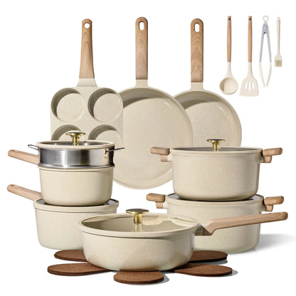 Carote Ceramic Cookware Set - Nonstick, PFAS Free, Dishwasher Safe