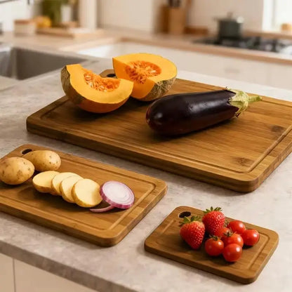 Azedele Bamboo Cutting Board 3-Piece Set