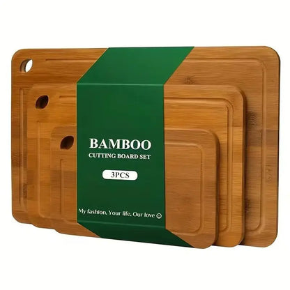 Azedele Bamboo Cutting Board 3-Piece Set