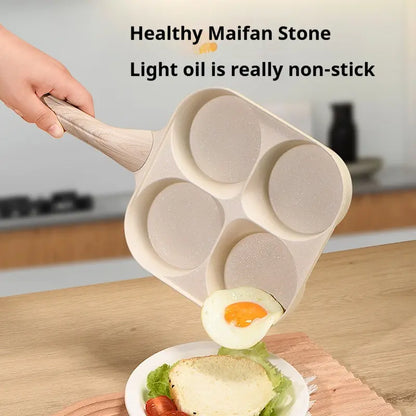 4-in-1 Non-Stick Breakfast Pan for Eggs & Burgers