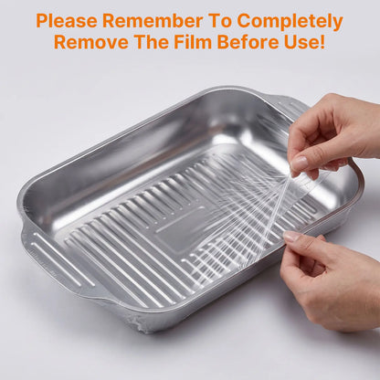 LOVEWE 3/2-Pack Stainless Steel Baking Trays with Wooden Shovel