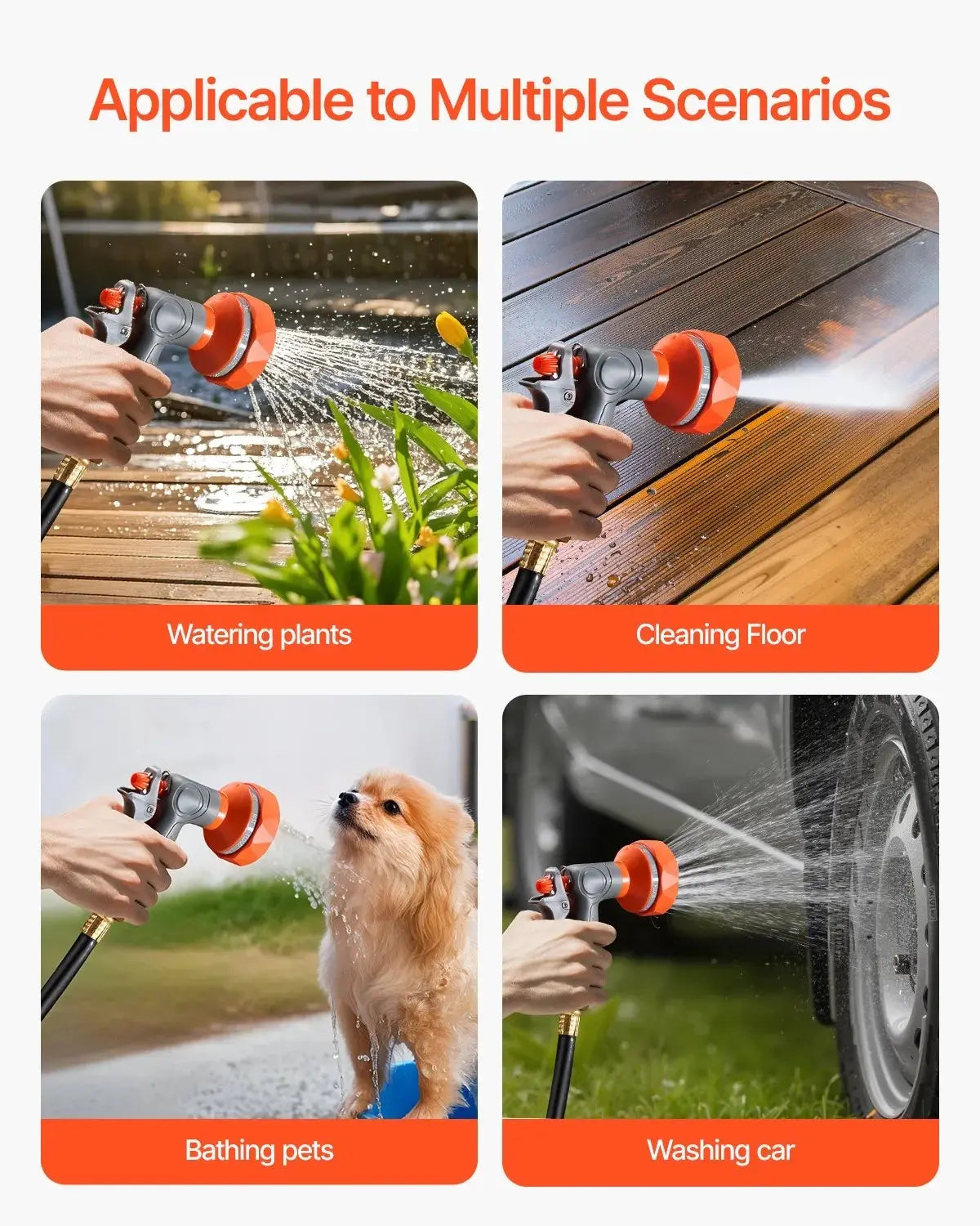 🎉Hot Sale 60% VEVOR Retractable Garden Hose Reel,5/8 Inch x 100 ft Wall MountedHeavy Duty with 9-Pattern NozzleAdjustable Length LockUpgraded Slow Return System & 180° Swivel Bracket, Retractable Water Hose, Durable Garden Hose,campingessentials