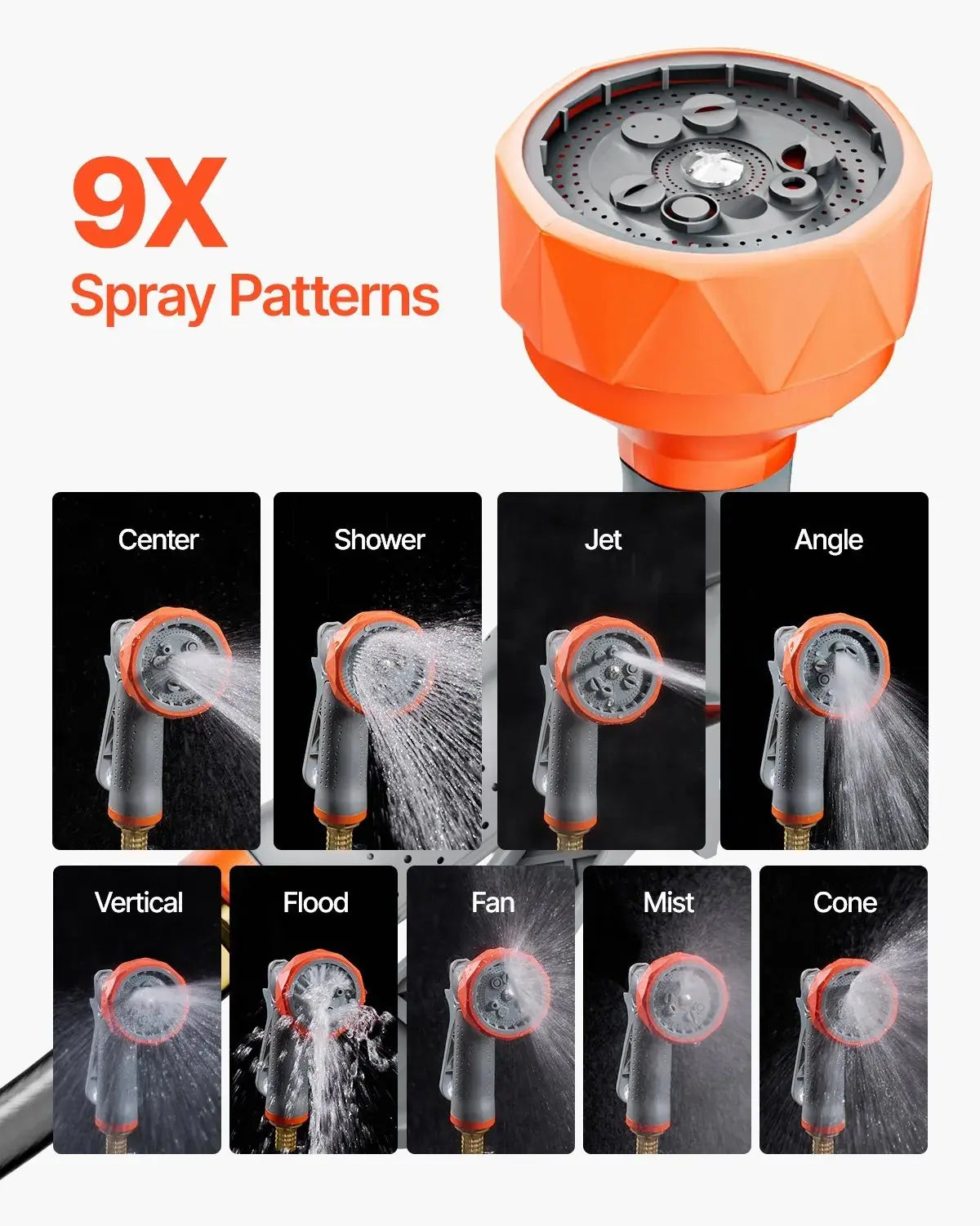 🎉Hot Sale 60% VEVOR Retractable Garden Hose Reel,5/8 Inch x 100 ft Wall MountedHeavy Duty with 9-Pattern NozzleAdjustable Length LockUpgraded Slow Return System & 180° Swivel Bracket, Retractable Water Hose, Durable Garden Hose,campingessentials