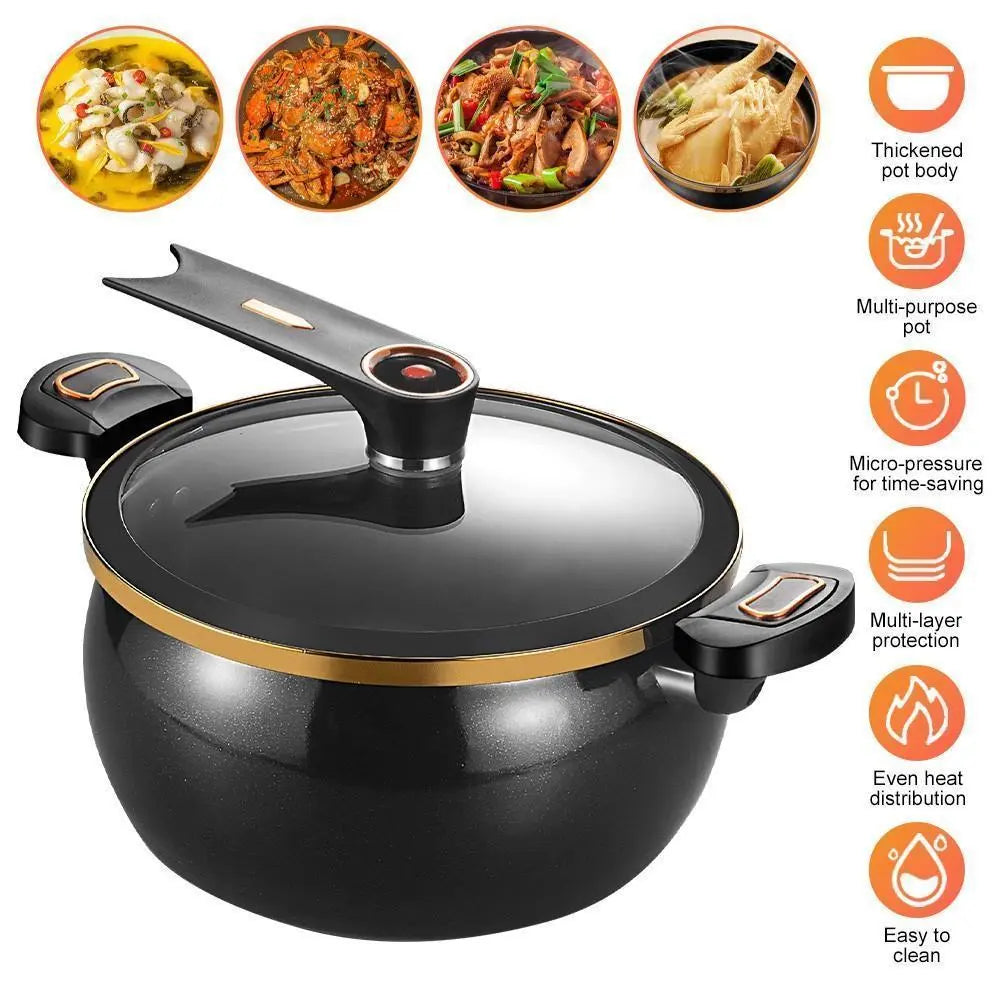Micro Pressure Cooker 8.45Qt Nonstick Pot for Gas Stovetop