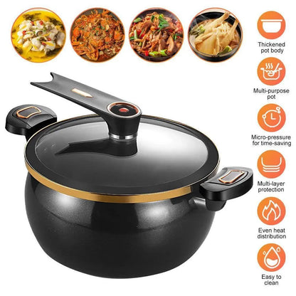 Micro Pressure Cooker 8.45Qt Nonstick Pot for Gas Stovetop